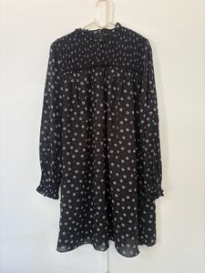 Black Floral Mini Dress
