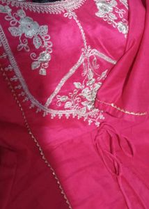 Pink Embroidered Kurta