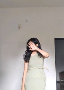 Green Sleeveless Casual Dress