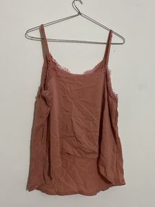 Cute Lace Trim Cami Top