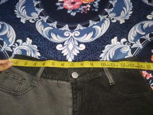 Two-Tone Patchwork Jeans