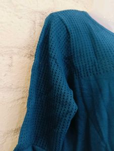 Aqua Blue Wool Vest