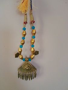 Golden Dholki Beads Set