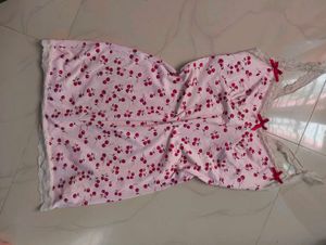 Cherry Print Slip Dress