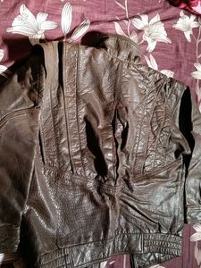 Brown pure Leather Jacket