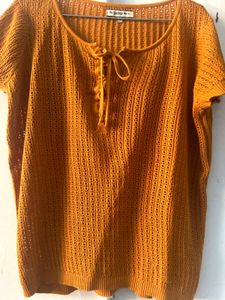 Mustard Knit Top