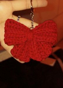 Crochet Bow Keychain