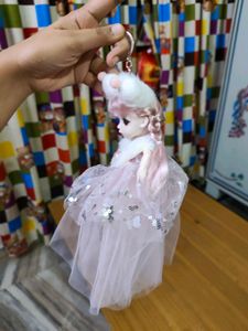 Cute Baby Doll Pink Keychain