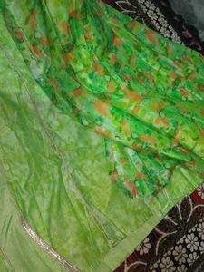 Lime Green Long Kameez With Lahnga