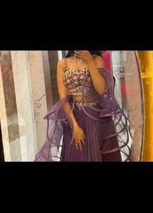 Purple Embellished Lehenga Choli