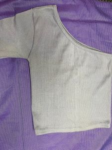 Gray One-Shoulder Crop Top