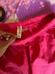 Pink Cotton Leggings-XXL