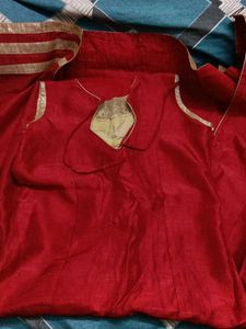 Maroon Colour Top With Lace Work
