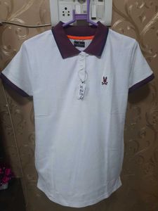 Stylish White Polo T-Shirt