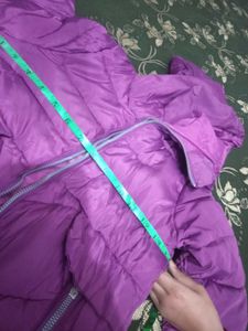 Purple Quilted Puffer Coat#photography#FaithCommun