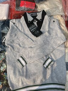 Stylish Grey Knit Sweater