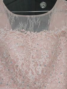 Elegant Pink Lace Dress