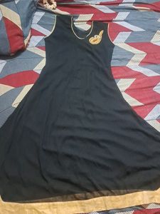 Flair Black Kundan Work Simple Top
