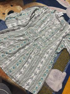 Striped Floral Print Top