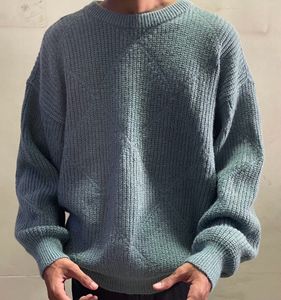 Unisex Sea Green Knitted Baggy Sweatshirt