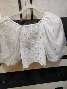 White Crop Top