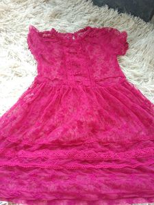 Cute Pink Lace Dress