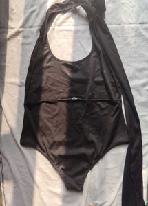 Chic Black Halter Bodysuit