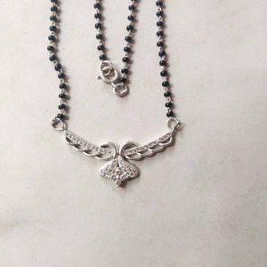 Slightly Used 925 Silver AD Solitaire Mangalsutra