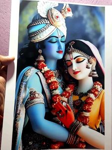 Radha Krishna Art Print 11.5×8.5