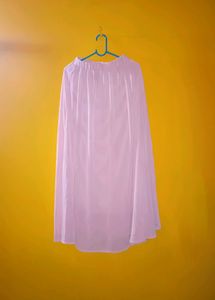Pink Flowy Long Skirt With Size Of 28 To 34