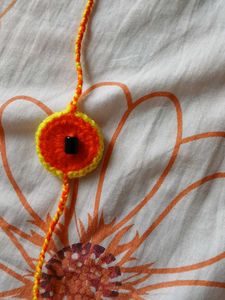 Handmade Crochet Pin - Bright &amp; Unique