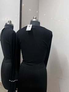 Black Flared Sleeve Top