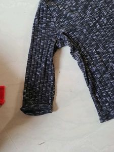 Ribbed Knit Long Sleeve Top