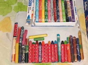 Mixed Art Supplies + Free Blank Book
