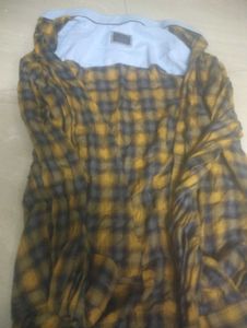 Yellow Plaid Casual Shirt