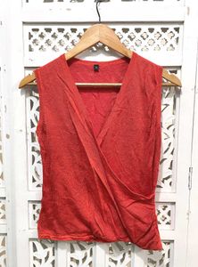 Coral Deep Neck Top B