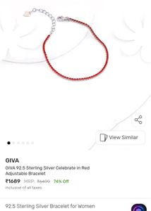 Giva Red Tennis Elegant Bracelet