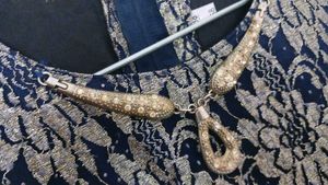 Elegant Navy &amp; Gold Girls&#39; Dress