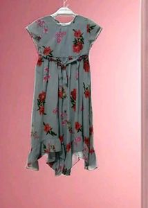 Girls Flower Print Dress