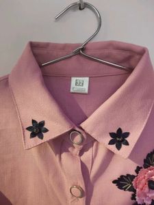 Pink Ruffle Sleeve Dress