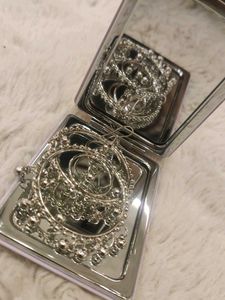 Silver Jhumka Earrings