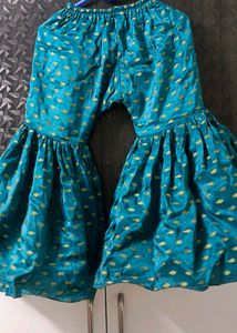 Girls&#39; Ethnic Dress - Yellow &amp; Blue