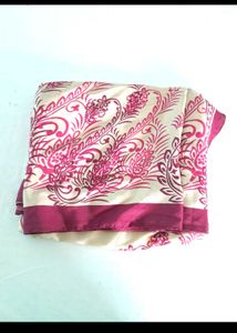 Beige Floral Printed Silky Saree😍🦄