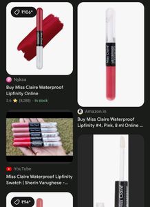 Lipsticks &amp; Lipgloss Water Proof