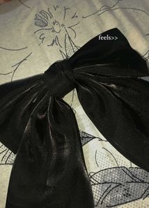 Black Velvet Bow Hair Clip
