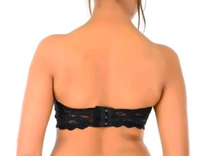 Net Bra With Transparent Strip And Removable Pad