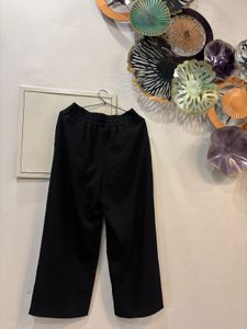 Wide Leg Cropped Black Pants