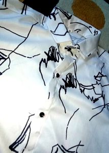 White Casual Shirt For Men
