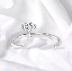 Sterling Silver diamond nose pin zirconia prong