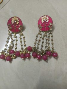 Pink Dangle Earrings